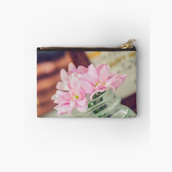 Item preview, Vintage Pink Flower Arrangements in Glass Jar designed and sold by MyArt23.