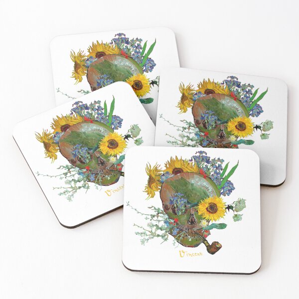 Item preview, Van Gogh - Skull with flowers designed and sold by ArtOfSilentium.