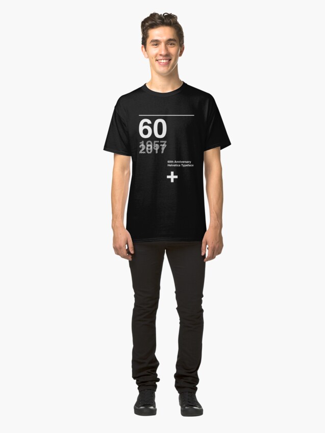 Alternate view of 60th Anniversary Helvetica Typeface Classic T-Shirt