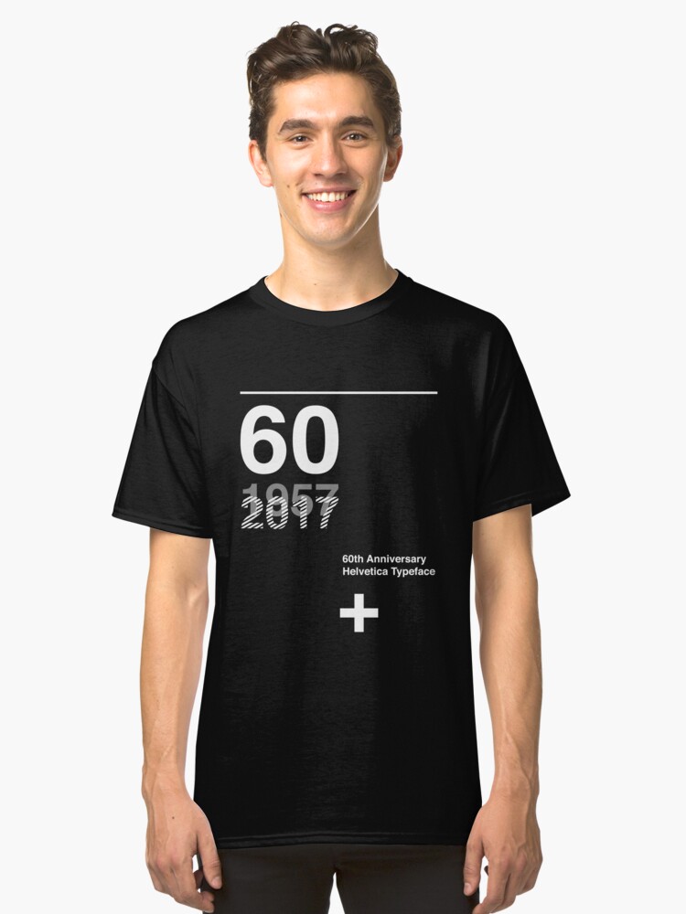 Alternate view of 60th Anniversary Helvetica Typeface Classic T-Shirt