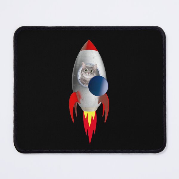 Item preview, Funny Rocket Kitty (Grey Kitty) designed and sold by leBoosh-Designs.