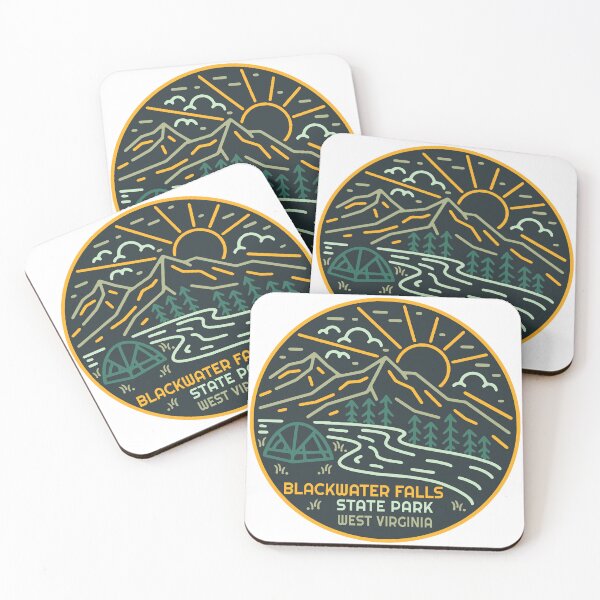 Item preview, Blackwater Falls State Park Mountain Drawing Logo designed and sold by VanyaKar.