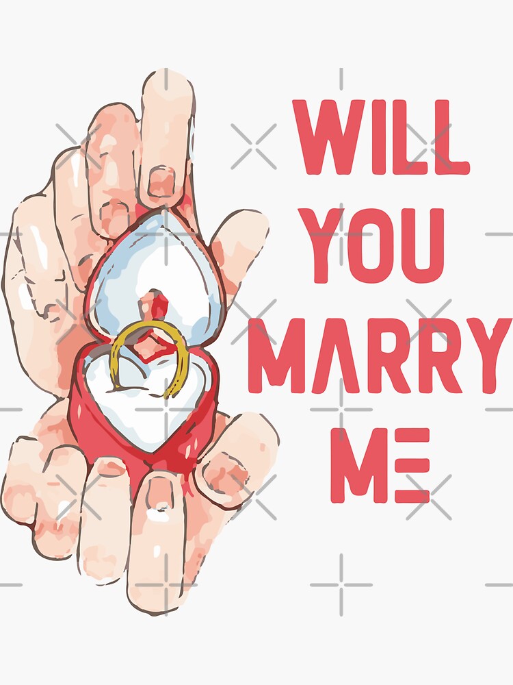 "Will You Marry Me Emoji" Sticker for Sale by SAFREN Redbubble