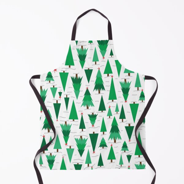 Item preview, Christmas pine trees in the snow with red stars designed and sold by FrancesPoff.