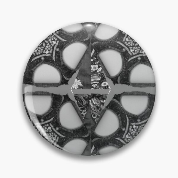 Item preview, Black and White Cog Wheel Optical Illusion Abstract Pattern 6 designed and sold by tranquilbeach.