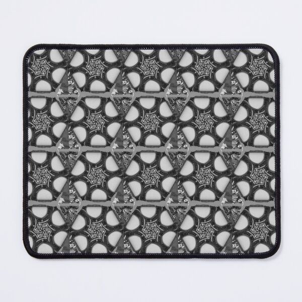 Item preview, Black and White Cog Wheel Optical Illusion Abstract Pattern 6 designed and sold by tranquilbeach.