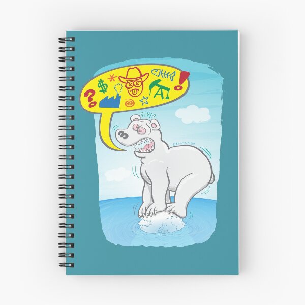 Item preview, Anxious polar bear saying bad words when standing on a tiny piece of ice designed and sold by Zoo-co.