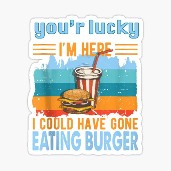 Burger Lover Burger Eating T Fast Food Sticker For Sale By Tahiri45x Redbubble 