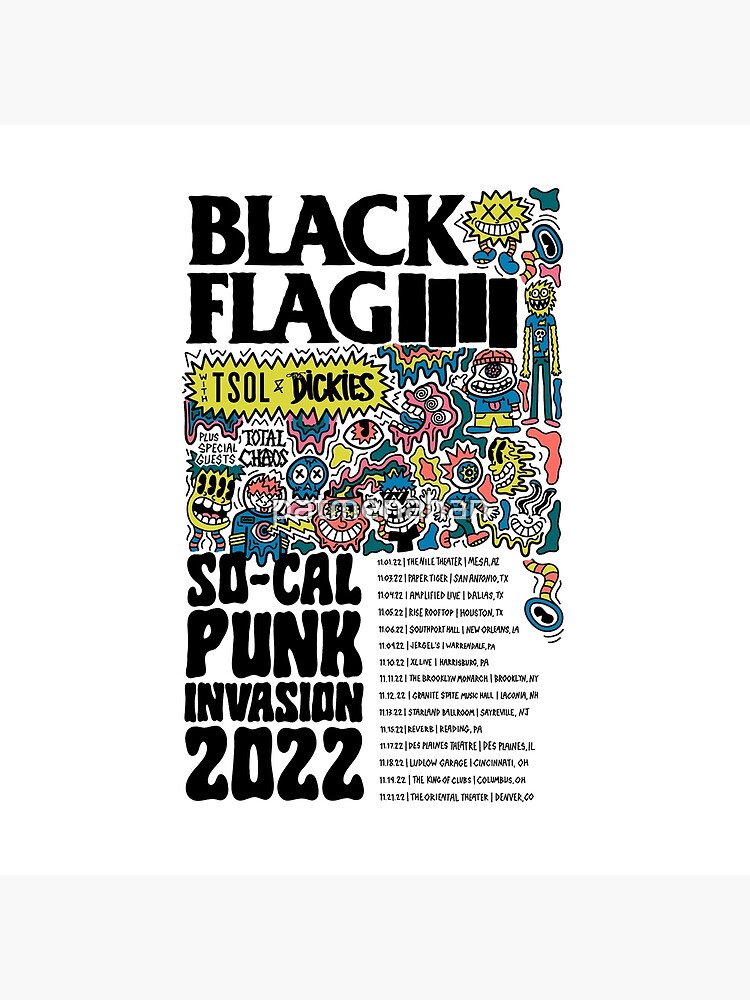 "invasion of Black Flag tour date 2022" Poster for Sale by patmenahan