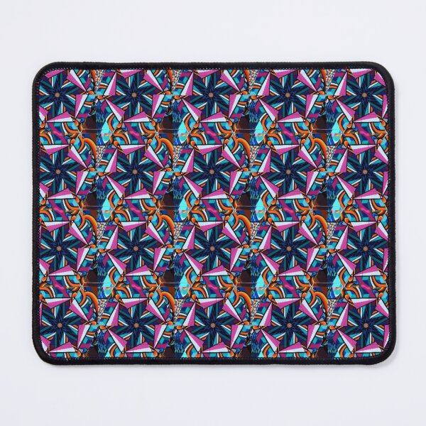 Item preview, Pink and White Triangles with kalidescope Bold Style Abstract Pattern 8 designed and sold by tranquilbeach.
