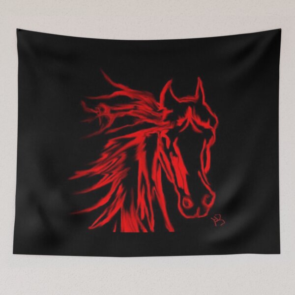 Item preview, Red Horse on a black background  designed and sold by RemieJames.