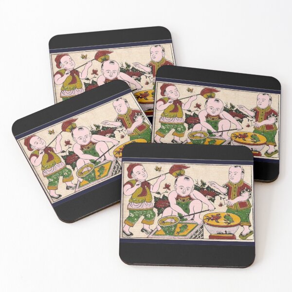 Item preview, Fishes in bowl - Vietnam folk painting designed and sold by SkyisBright.