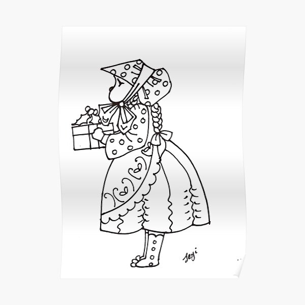 Little bonnet girl Poster