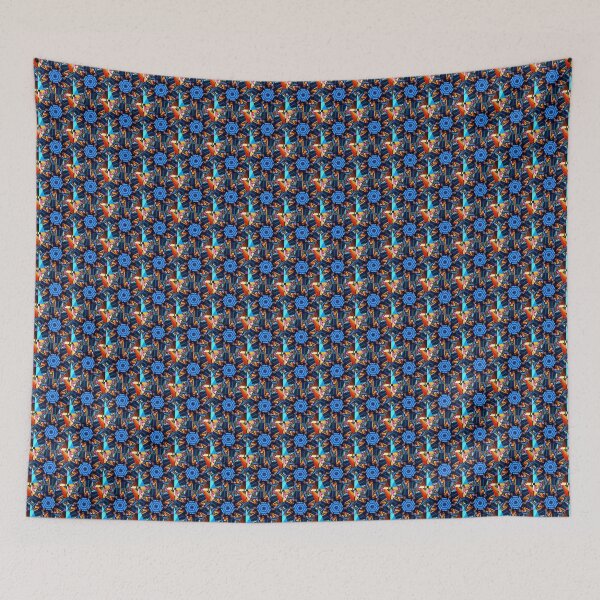 Item preview, Blue Flower Optical Illusion Kalidescope Bold Style Abstract Pattern 10 designed and sold by tranquilbeach.