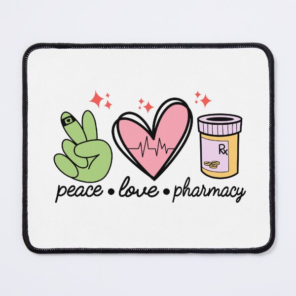 Item preview, peace love pharmacy, pt life, phamacy tech, phamacist gift designed and sold by taby2you.