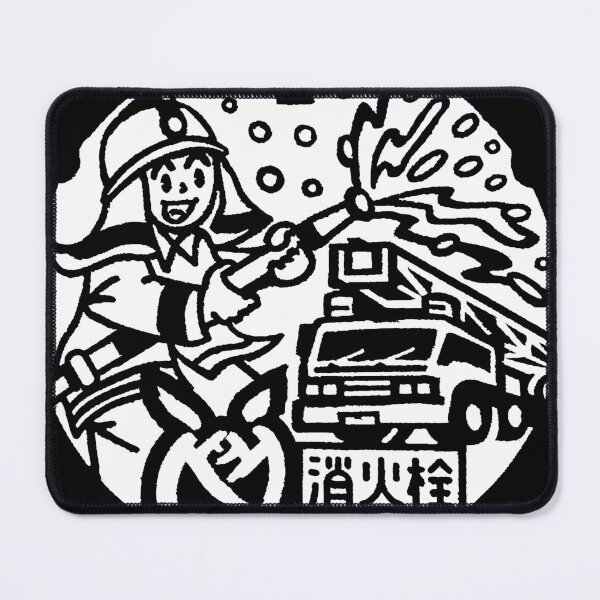 Item preview, Fireman spraying hose on manhole in Japan - white inverted designed and sold by mattraski.