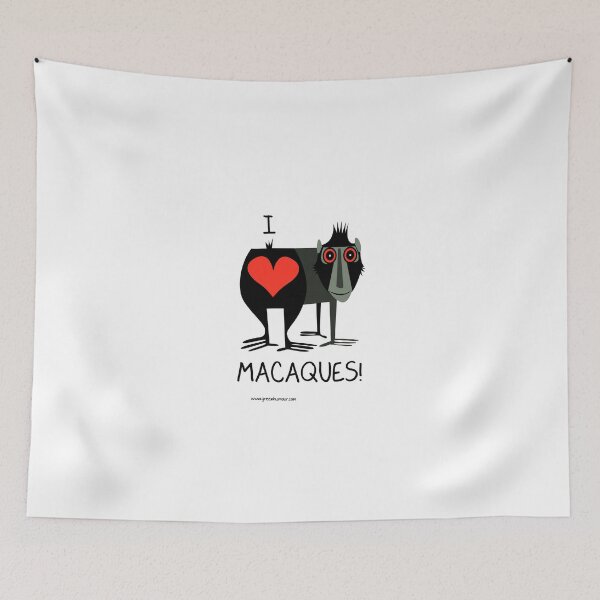 Item preview, I Love Macaques designed and sold by Green Humour.