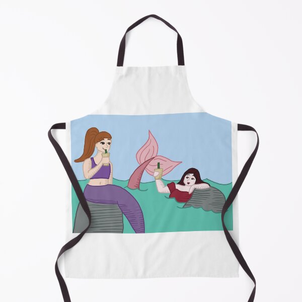 Item preview, Mermaids with iced coffee designed and sold by fgillustration.