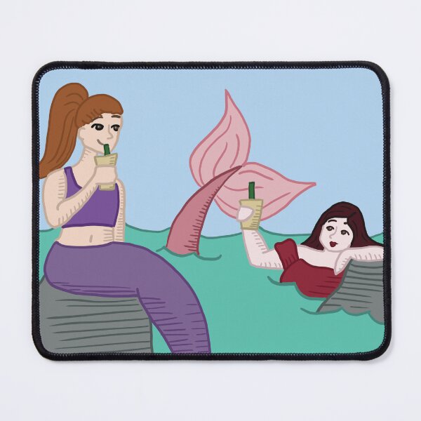 Item preview, Mermaids with iced coffee designed and sold by fgillustration.