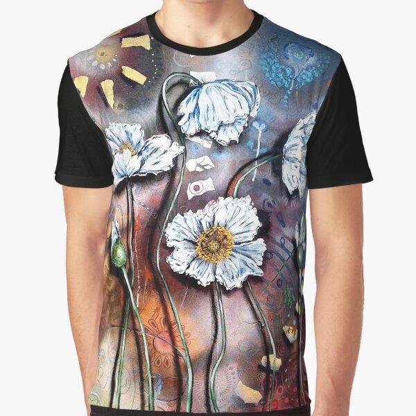White Poppies (Finding Beauty in Chaos Series) Graphic T-Shirt