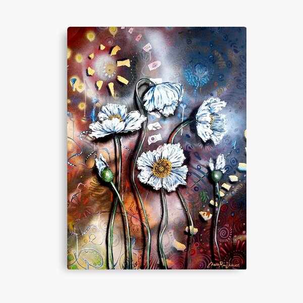 White Poppies (Finding Beauty in Chaos Series) Canvas Print
