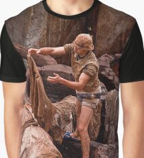Morocco. Fes. Fes el Bali. Tanneries. Workman. Graphic T-Shirt