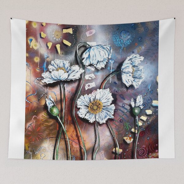 Item preview, White Poppies (Finding Beauty in Chaos Series) designed and sold by Cherie Roe Dirksen.