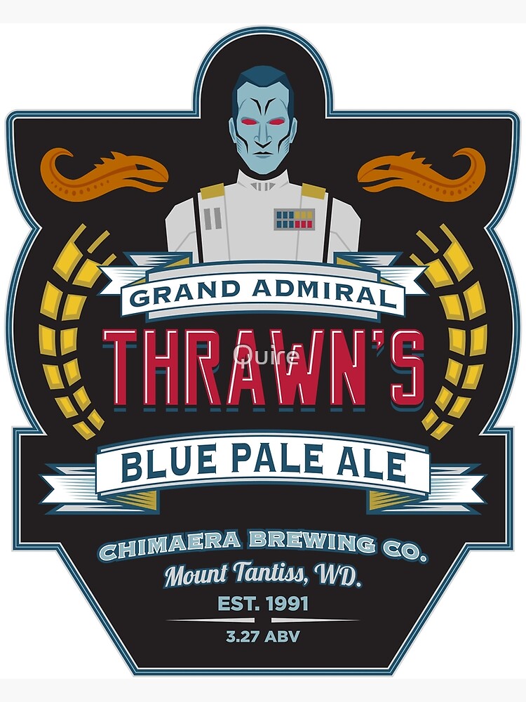 Discover Grand Admiral Thrawn's Blue Pale Ale Premium Matte Vertical Poster