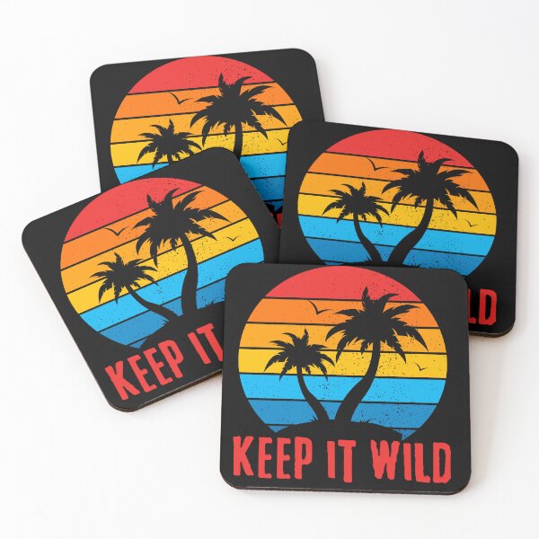 Item preview, Keep It Wild - Retro Palm Tree Sunset,  Good Vibes  designed and sold by Sun Sand & Sea Art.