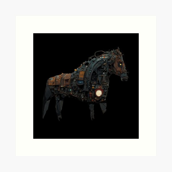Item preview, Steampunk Horse designed and sold by Sophos-AI-Art.