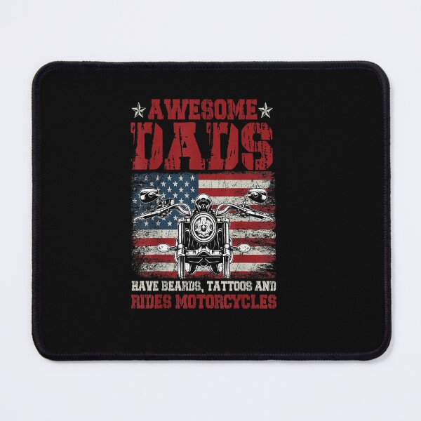Item preview, Awesome Dads Have Bears Tattoos Motorcycles Motorcyclist designed and sold by Sarena84.