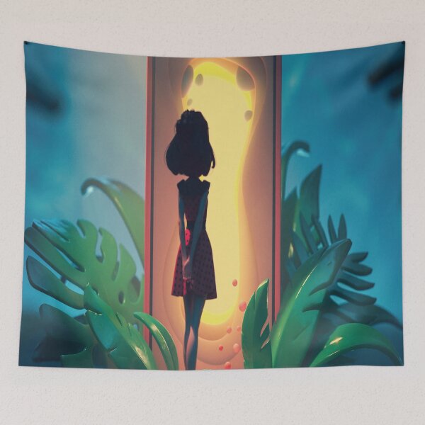 Item preview, Young Girl Looks At The Magic Gate designed and sold by WordsGamersUse.
