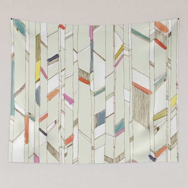 Item preview, Hand Drawn Chevrons Diagonal Brights designed and sold by Kate Chesterton.