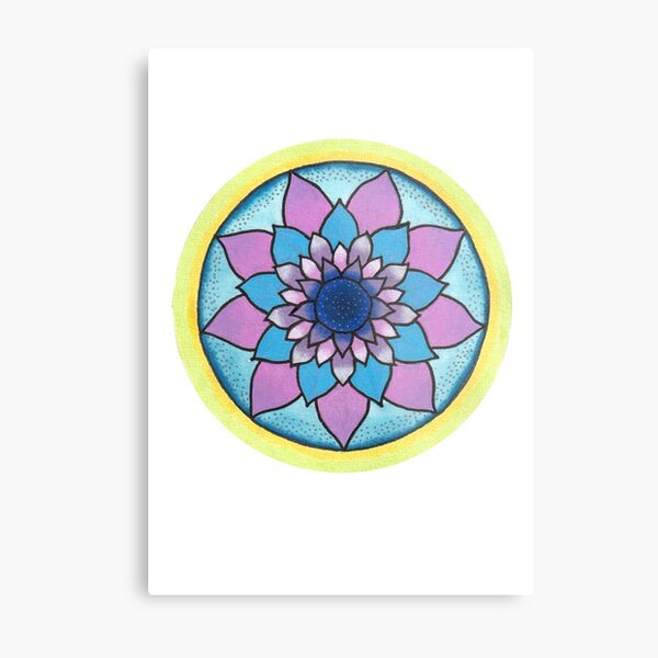 Intention Mandala: Sleep time Metal Print