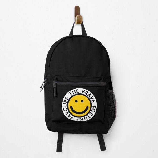 Vista previa del artículo con la obra «Cara feliz amarilla, la fortuna favorece a los valientes», diseñado y vendido por amylydesign.