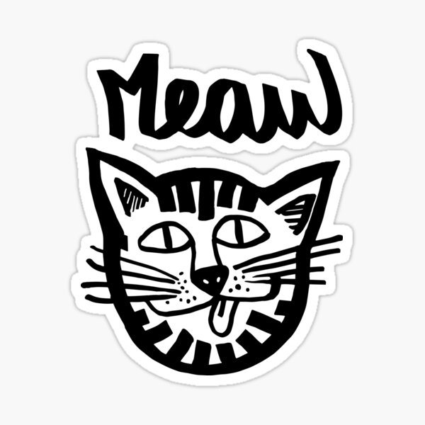 MEAW OMBRE CAT Sticker