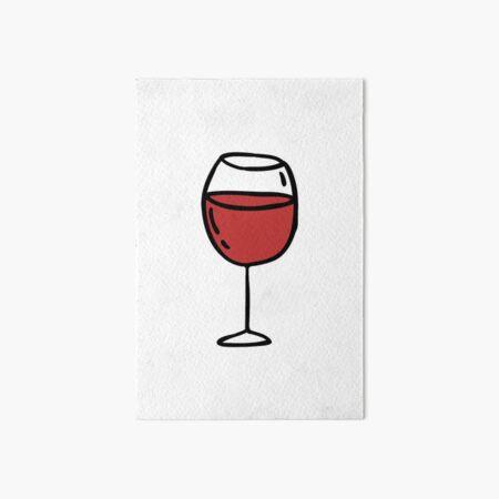 glass of red wine doodle icon Art Board Print for Sale by zizimentos