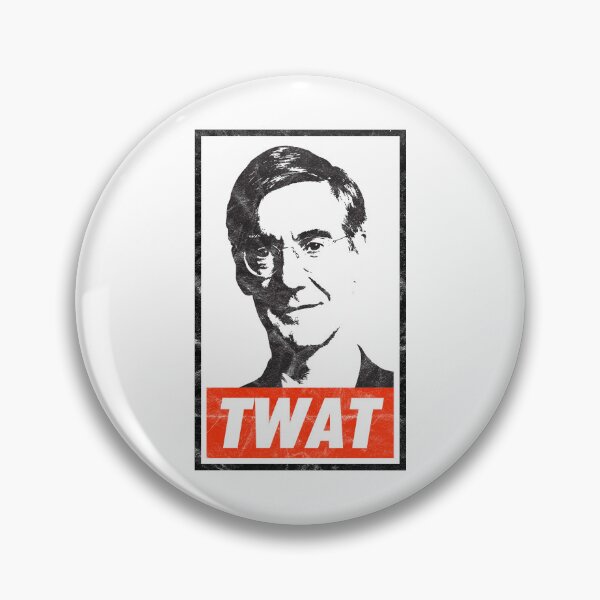 Item preview, Rees-Mogg Twat (White Worn Look) designed and sold by politicalamity.