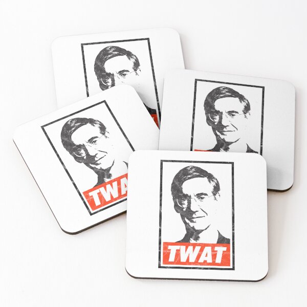 Item preview, Rees-Mogg Twat (White Worn Look) designed and sold by politicalamity.