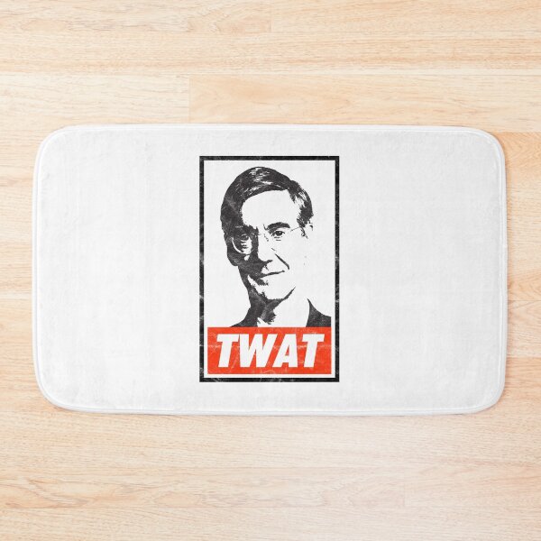 Item preview, Rees-Mogg Twat (White Worn Look) designed and sold by politicalamity.