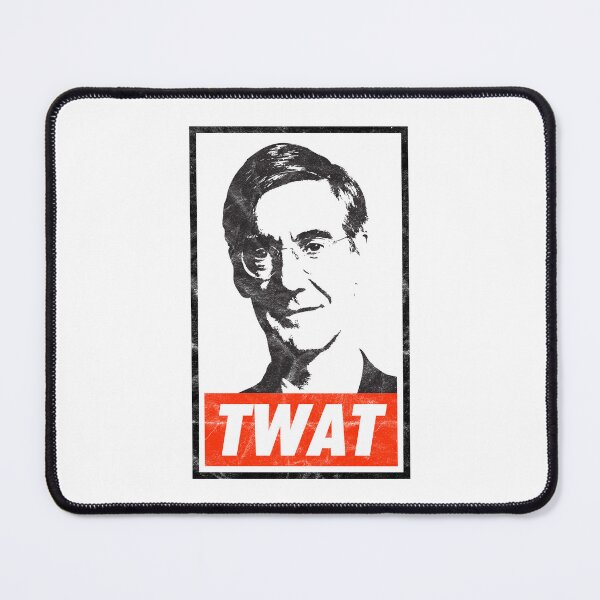 Item preview, Rees-Mogg Twat (White Worn Look) designed and sold by politicalamity.