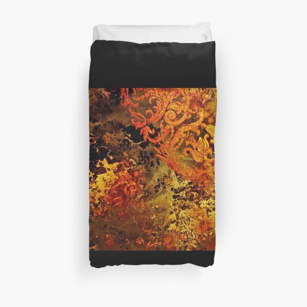 Golden galaxy Duvet Cover