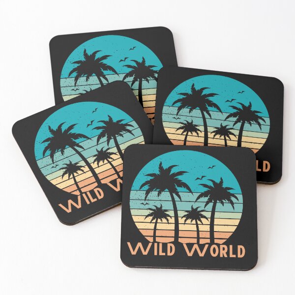 Item preview, Wild World - Vintage Tropical Sunset, Follow The Sun, Beach You To It designed and sold by Sun Sand & Sea Art.