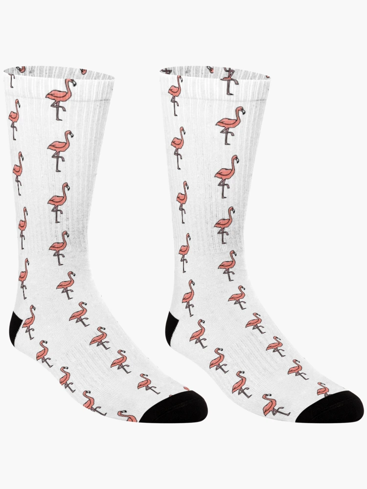 Thumbnail 3 of 5, Socks, Flamingo designed and sold by Reeseworks.