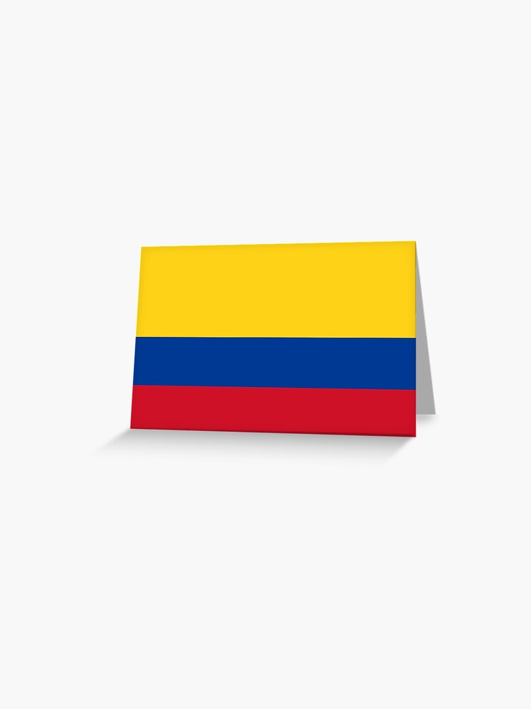 Columbia Kolumbianisch Kolumbianische Flagge Flagge Von Kolumbien Lateinamerika Schlicht Und Einfach Grusskarte Von Tomsredbubble Redbubble