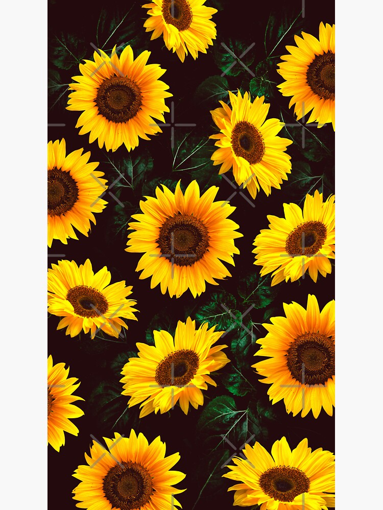 Sunflower Art Design Sunflower Art Work Sunflower Art Sticker For Sale By 007shop24 Redbubble