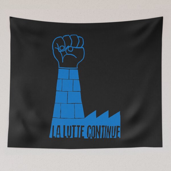 Item preview, Paris revolt, may  'la lutte continue' in blue designed and sold by Upchurch8.