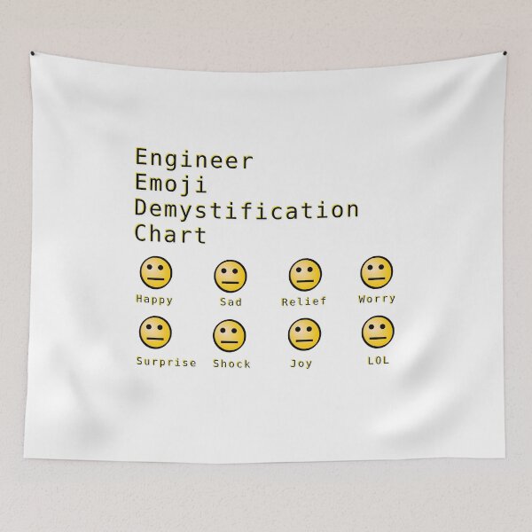Item preview, Engineer Emoji Demystification Chart designed and sold by Sarcasmagic.