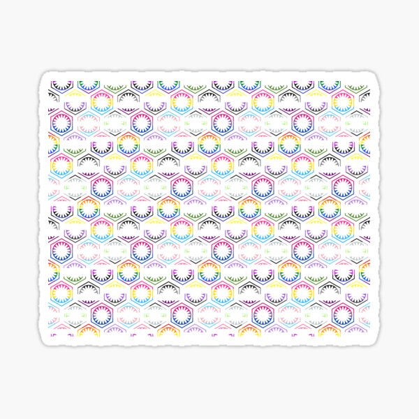 Vista previa del artículo con la obra «Colmena de primer orden LGBT (repetición - gris)», diseñado y vendido por DarthAstris.