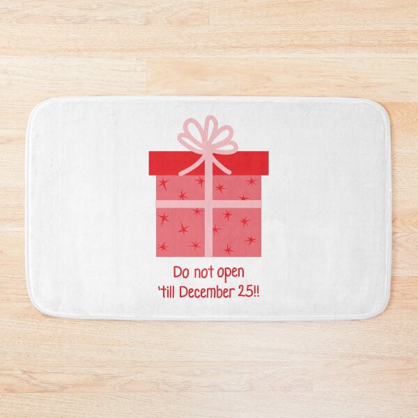 Item preview, Christmas red Present Gift Box with pink Ribbon - Do not open 'till December 25th!! designed and sold by FrancesPoff.